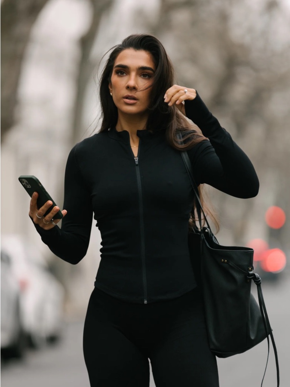 SEFI TIMELESS ZIP JACKET - JET BLACK - Picture 1 of 13